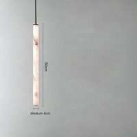 cylindrical marble pendant light LED light