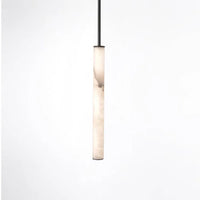 cylindrical marble pendant light LED light