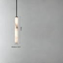 cylindrical marble pendant light LED light