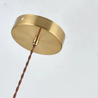 Bedside Pendant/Wall Lamp Modern Walnut Brass Pendant & Wall Lamp Metal Hanging Light for Bedroom, Dining Room, and Bar Décor