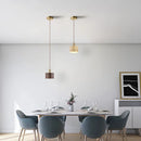 Bedside Pendant/Wall Lamp Modern Walnut Brass Pendant & Wall Lamp Metal Hanging Light for Bedroom, Dining Room, and Bar Décor