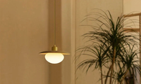 Retro Plate Minimalist LED Pendant Lights Modern Aesthetic Pendant Light Fixtures