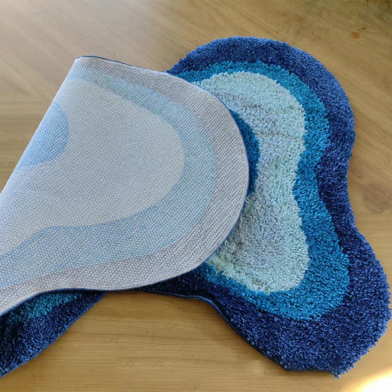 Warped Tufted Bath Mat-Letifly Lights and Decor