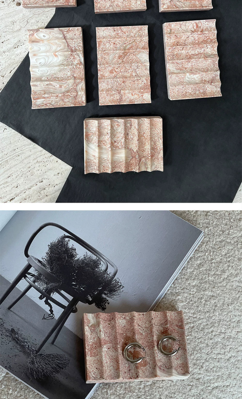 Wave Marble Soap Dish-Letifly Lights and Decor