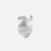 elegant wave ripple vase with ruffled rim