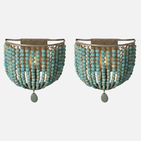 Wooden Bead Wall Lamp