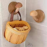 colorful wooden mushroom wall hooks for kids room nursery entryway towel bag coat hanging set with screws