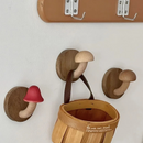 colorful wooden mushroom wall hooks for kids room nursery entryway towel bag coat hanging set with screws