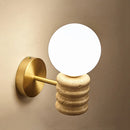 Zen Glow Travertine Wall Lamp stone LED lamp for bedroom hallway living room