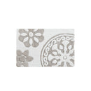 Floral medallion round rectangle bath mat tufted plush rug absorbent soft pile rug