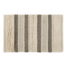 Woven textured bath rug stripe non skid shaggy bathroom mat boho inspired handwoven rug