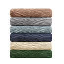 Bree Knit Throw and Pillow Set Textured Soft Blanket Cozy Living Room Accent