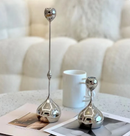 Chrome Drop Dining Candle Holder Set-Letifly Lights and Decor