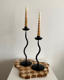 Deco Wave Iron Candle Holder-Letifly Lights and Decor