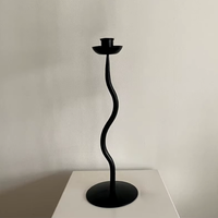 Deco Wave Iron Candle Holder-Letifly Lights and Decor