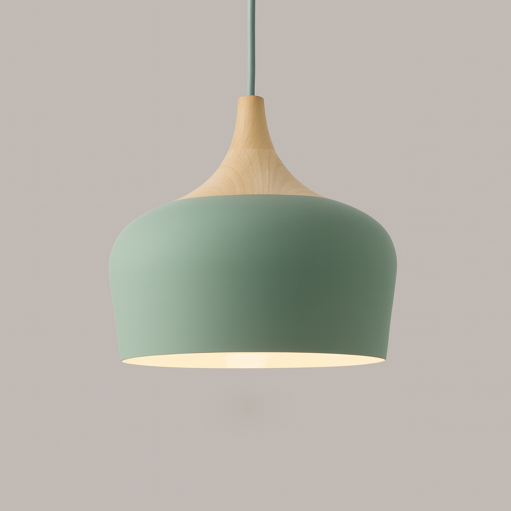 Soft Pastel Palette Pendant Lights in Metal & Wood - Final Sale-Letifly Lights and Decor