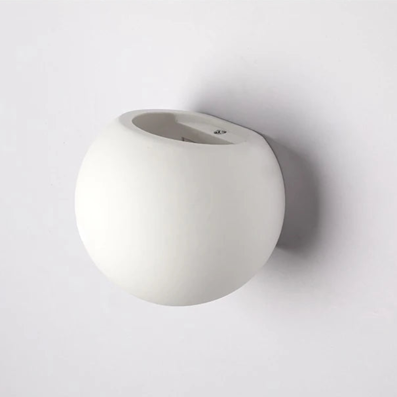 Gypsum LED wall lamp spherical wall light minimalist aesthetic wall light