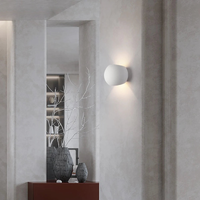 Gypsum LED wall lamp spherical wall light minimalist aesthetic wall light