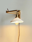Walnut Wood Adjustable Wall Lamp