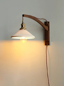 Walnut Wood Adjustable Wall Lamp