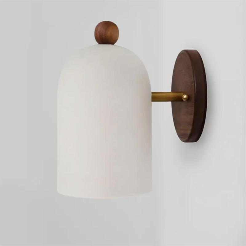 Plume Walnut Wall Light-Letifly Lights and Decor