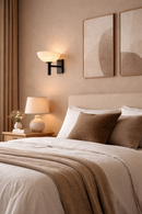 modern marble metal black wall lamp