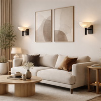 modern marble metal black wall lamp