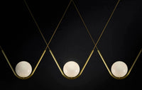 Harmony Glass & Brass Pendant Light & Chandelier-Letifly Lights and Decor