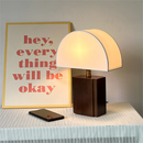 Wood Fabric Mushroom Style Lampshade 