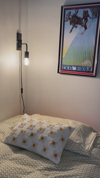 Daisy Flower Embroidered Lumbar Pillow cover review