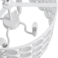 Abbot Glass Drum Shade Chandelier-Letifly Lights and Decor