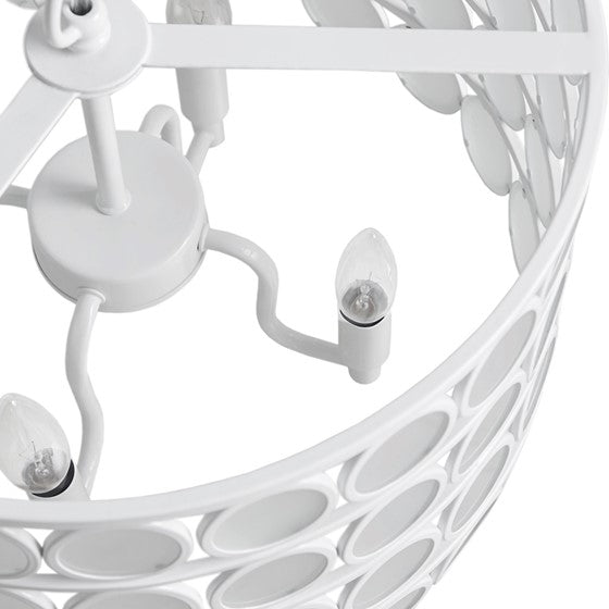 Abbot Glass Drum Shade Chandelier-Letifly Lights and Decor