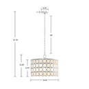 Abbot Glass Drum Shade Chandelier-Letifly Lights and Decor