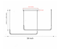brass shadeless adjustable cable length LED hanging light
