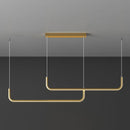 brass shadeless adjustable cable length LED hanging light