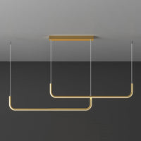 brass shadeless adjustable cable length LED hanging light