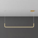 brass shadeless adjustable cable length LED hanging light
