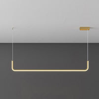 brass shadeless adjustable cable length LED hanging light