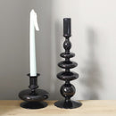 Black Floriddle Simple Glass Candlestick Vase Set Table Decoration