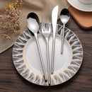 stainless steel mirror polish finish korean style silver cutlery set