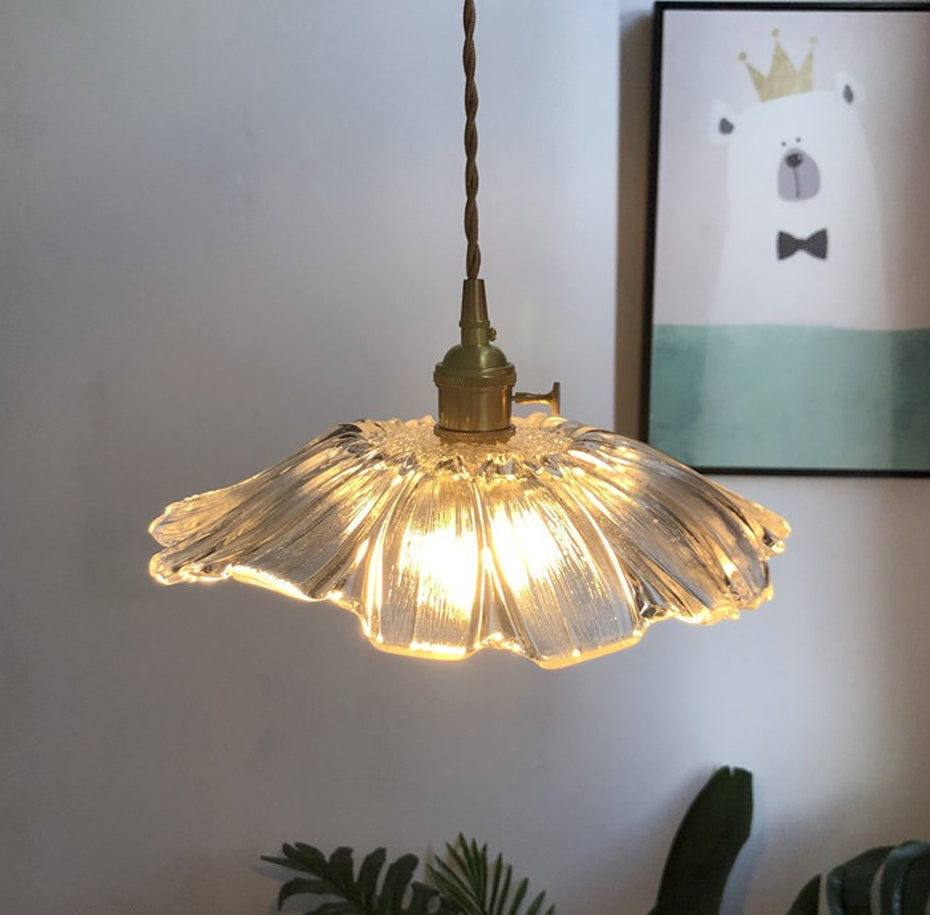 Amethyst Flower Retro Glass Pendant Light-Letifly Lights and Decor