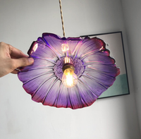 Amethyst Flower Retro Glass Pendant Light-Letifly Lights and Decor