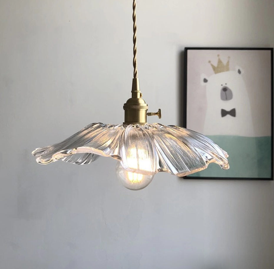 Amethyst Flower Retro Glass Pendant Light-Letifly Lights and Decor