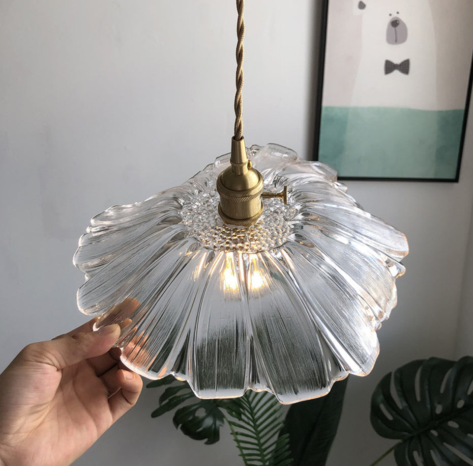 Amethyst Flower Retro Glass Pendant Light-Letifly Lights and Decor