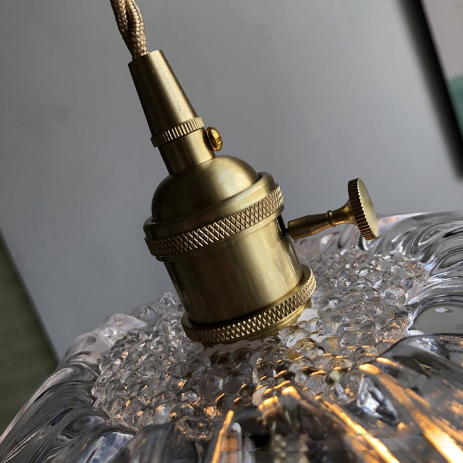 Amethyst Flower Retro Glass Pendant Light-Letifly Lights and Decor