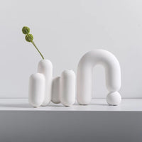 Ceramic and Porcelain White Pottery Vases Decorative Figurines