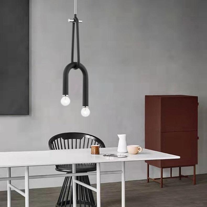 Arc Double Bulb LED Pendant Chandelier