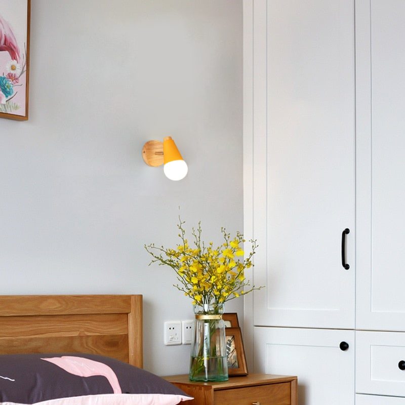 yellow cone sconce wall lamp