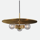 industrial art deco pendant brass glass lamp