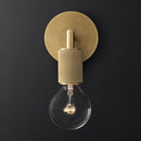 Armed Retro Brass Wall Sconce industrial art deco wall lamp brass glass 